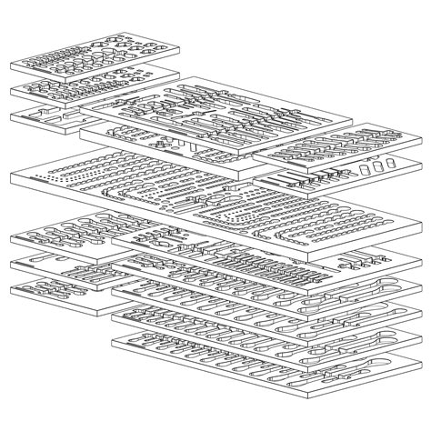 Foam Organizers For Shadowing The Husky Piece Mechanics Tool Set