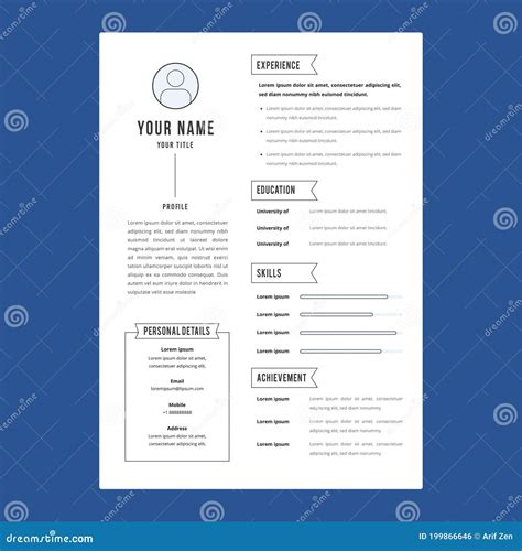 Professional Cv Resume Template Design And Letterhead Cover Letter Vector Minimalist Text