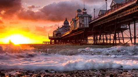 pier, Sunset, Sunlight, Ocean, Beach Wallpapers HD / Desktop and Mobile ...