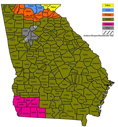 Deer Seasons And Either Sex Days Georgia Hunting Eregulations