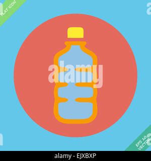 Reciclar cartel con botella de plástico aislado Fotografía de stock Alamy