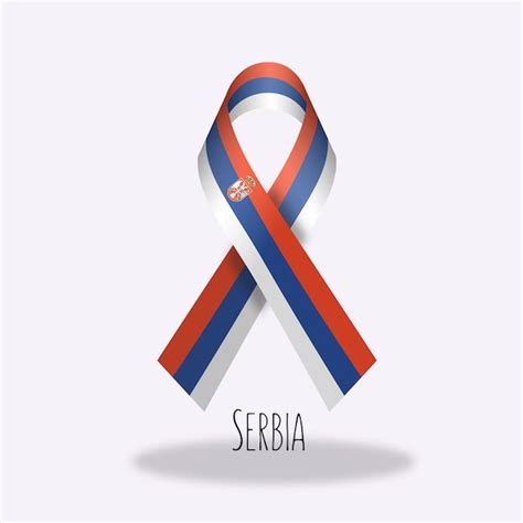 Free Vector Serbia Flag Ribbon Design