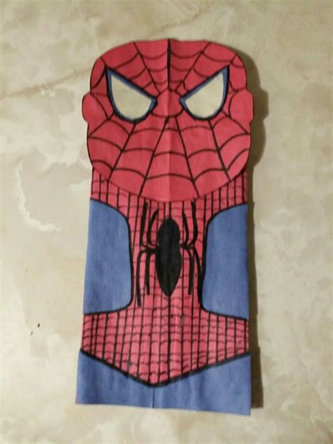 Spiderman Paper Bag Puppet Craft