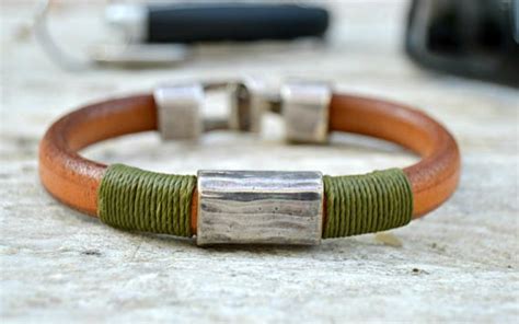 Pulsera cuero para hombres joyería urbana pulsera vikinga joyería de