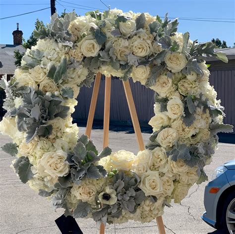 Elegant Sympathy Wreath By Little Bee Flowers