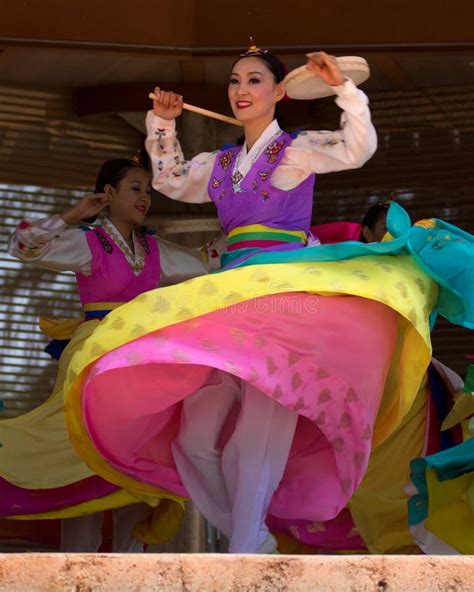 Korean traditional dance editorial stock photo. Image of cultural ...