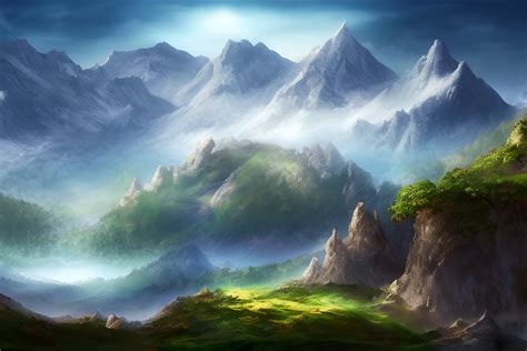 Mountain Landscape Background Graphic by Craftable · Creative Fabrica