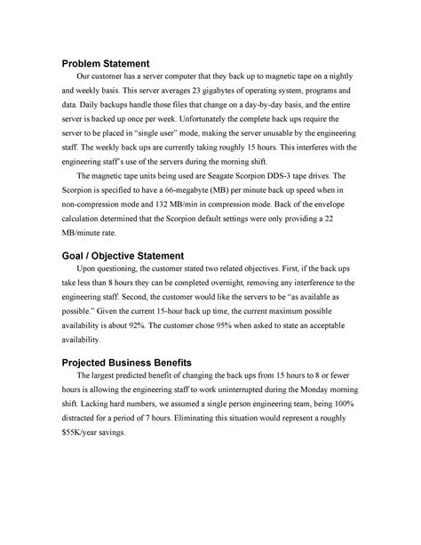 Printable Problem Statement Templates Ms Word Templatelab