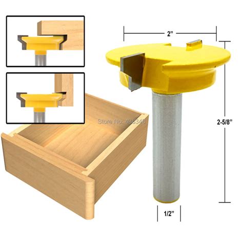 Two Flute 12 Shank Drawer Front Joint Router Bit Reversible Cutting