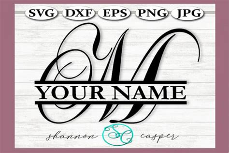 Free Svg Flourish Swirl Split Monogram Letter M Iucn Water