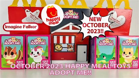 October Mcdonald S Happy Meal Toys Adopt Me Unboxing Asmr