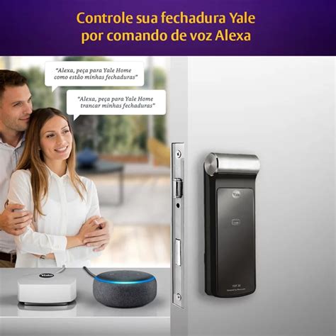 Kit Fechadura Digital Ydf Rl App Senha E Cart O Hub M Dulo