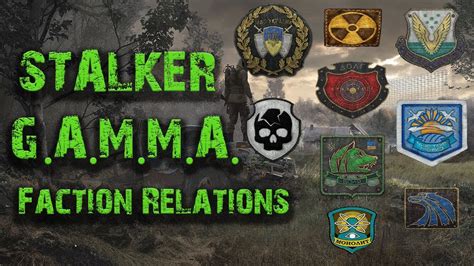 Stalker GAMMA Relations Guide YouTube