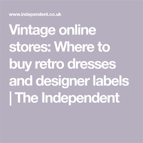 The Best Online Vintage Clothes Stores To Shop Now In 2021 Online