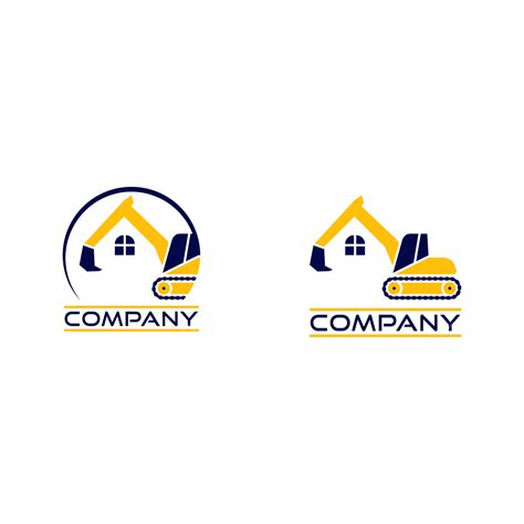 Home Construction Logo Vector Hd Images Excavator Construction