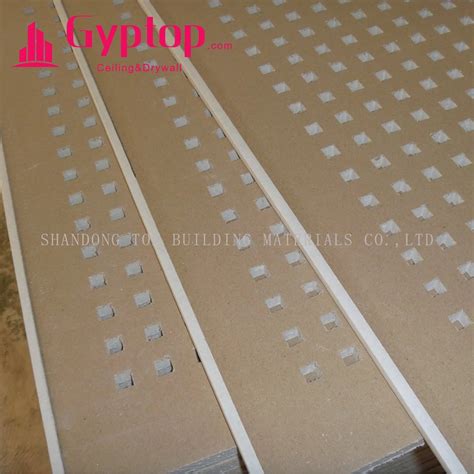 1200x2400x12mm Perforated Gypsum Ceiling Board Acoustic Drywall Board China Pvc Laminated