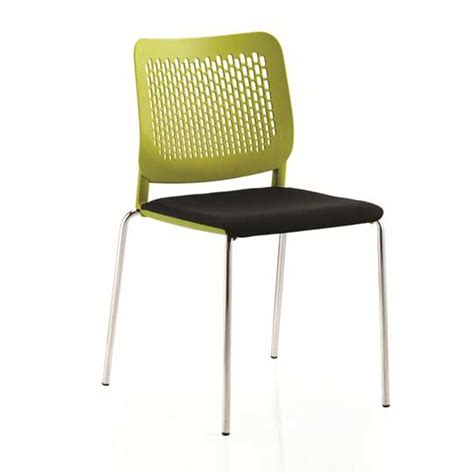 PATCH Polypropylene 4 Leg Bistro Chair With Upholstered Seat Pad 5