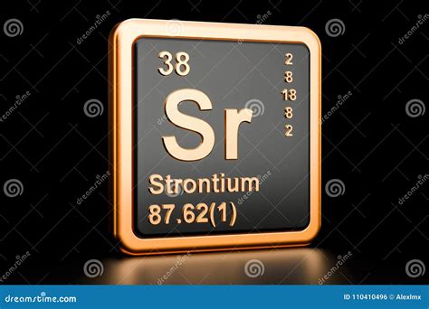 Strontium Sr Chemical Element 3d Rendering Stock Illustration Illustration Of Energy