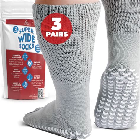 Fortivo Pairs Extra Wide Socks For Swollen Feet Diabetic Socks For