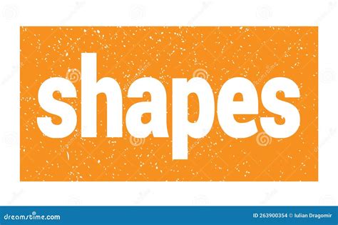 Shapes Text Written On Orange Stamp Sign Stock Illustration