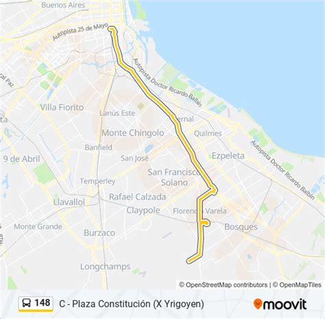 Ruta 148 horarios paradas y mapas C Plaza Constitución X