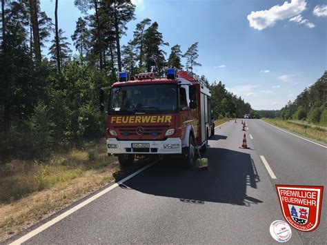 THL Auslaufende Betriebsstoffe B14 In Richtung Schnaittenbach