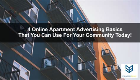 4 Online Apartment Advertising Basics That You Can Use For Your