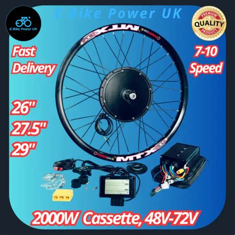 Electric Bike Conversion Kit E Bike Rear Wheel Motor 2000w 36v 72v 26 27 5 29 £390 00