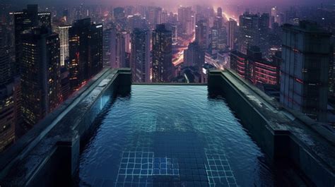 A Rooftop Infinity Pool with a View of the City