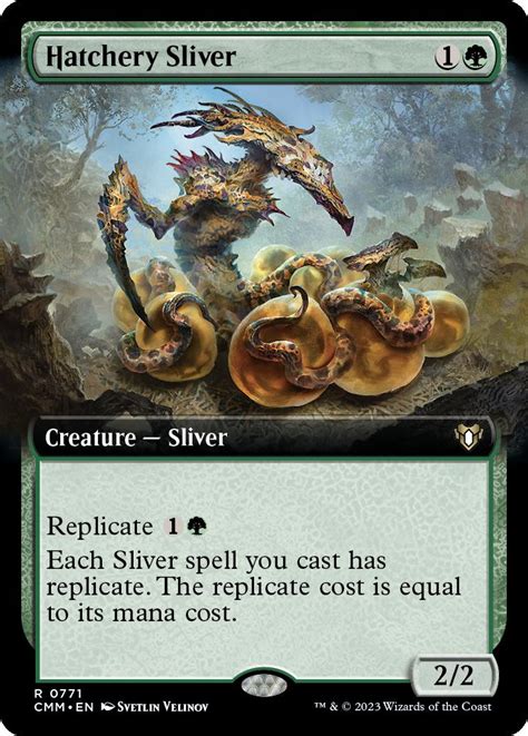 Commander Masters Variants Foil Hatchery Sliver Extended Art