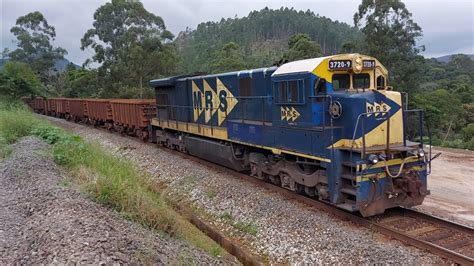 Trem De Carga Geral Vag Es Vazios E Locomotiva Ge C Subindo