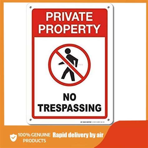 2021 Metal Sign Great Aluminum Tin Sign Private Property No Trespassing