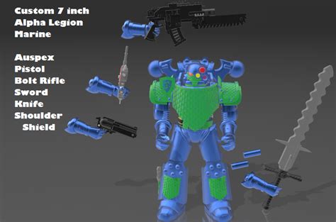 Free Mf File Custom Inch Alpha Legion Space Marine D Printer