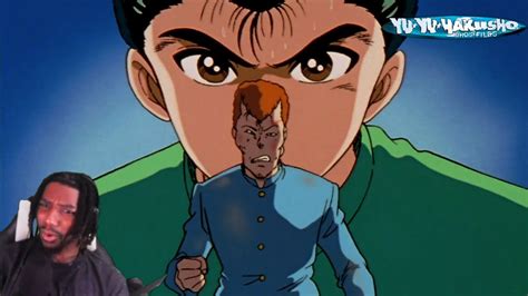 Yuyu Hakusho Episode Reaction Yusuke Takes Kuwabara Body Youtube