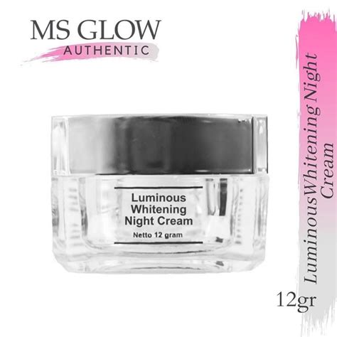 Jual NIGHT CREAM MS GLOW WHITENING LUMINOUS ACNE ULTIMATE