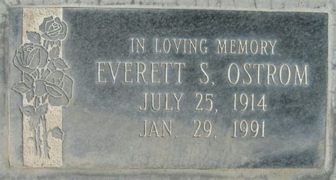 Everett Satterberg Ostrom Find A Grave Memorial