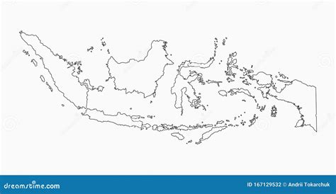 Indonesia Map Asia Country Map Vector Template Stock Vector