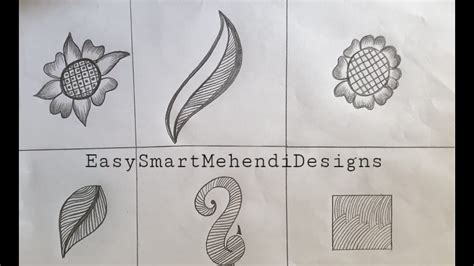 Learn Mehndi Designs For Beginners Learn Basic Mehndi Motifs Pencil