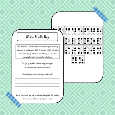 World Braille Day Free Homeshooling Printable - Petal Resources