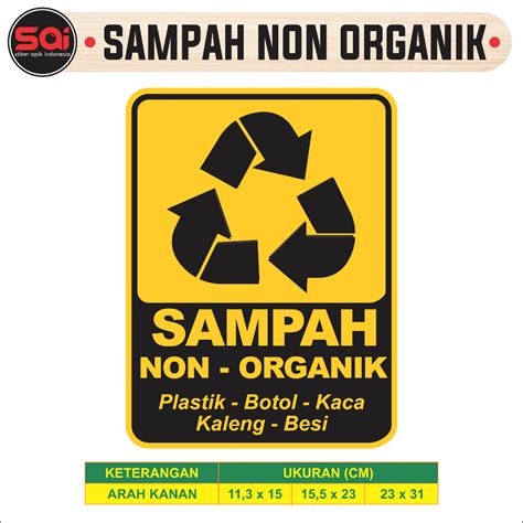 Jual Stiker Vinyl Anti Air JENIS SAMPAH INFEKSIUS MEDIS ORGANIK