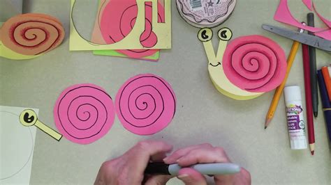 Rocking Snail Paper Craft Art Project For Kids Youtube