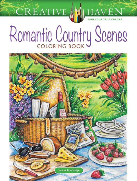 Mua Adult Coloring Romantic Country Scenes Coloring Book Adult