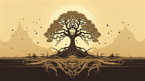 Yggdrasil Tree Hd Wallpaper Mythical Norse Art Background By Patrika