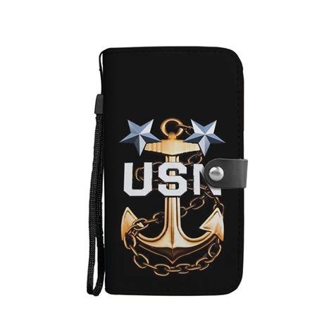 A Master Chief Petty Officer S Gold Fouled Anchor Wallet Phone Case