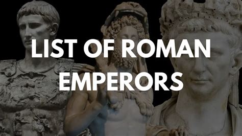 List Of Roman Emperors In Order