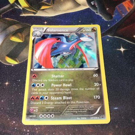 Salamence 57 108 Holo XY ROARING SKIES MODERATE PLAY Pokemon