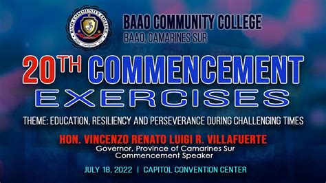 Baao Community College 2oth Commencement Exercises Youtube