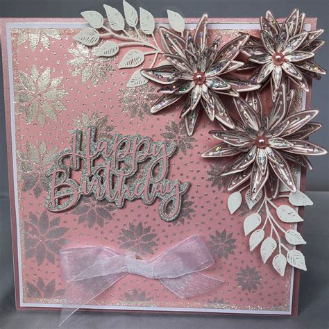 Luxury Pink Handmade Boxed Card Birthday By Florishouse On Etsy Wicken Card Birthday