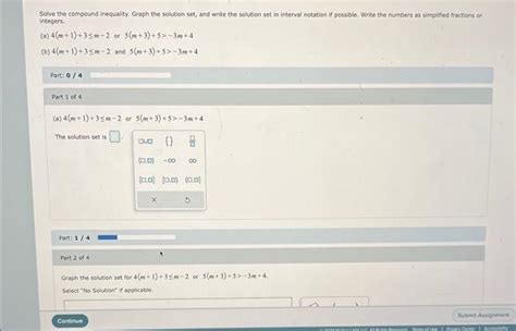 Solved Solve The Compound Inequality Graph The Solution