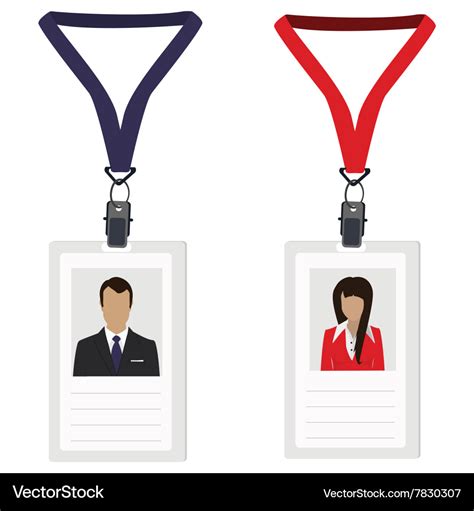 Two Employee Badges Royalty Free Vector Image Vectorstock